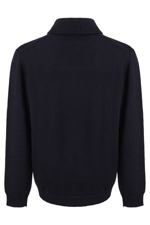 Black merino wool turtleneck sweater ROBERTO COLLINA | RA02003NERO